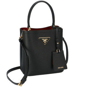 Prada Pannier Small Saffiano Shoulder Bag Black